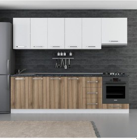 Resim Minar 265 Cm Mutfak Dolabı Beyaz Dore 265-D5 Beyaz 
