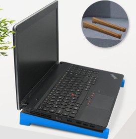 Resim Gift Taşınabilir Ahşap Mavi Notebook Laptop Standı 