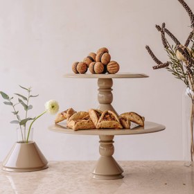 Resim Crescendo Pasta Standı - Bej, Küçük - Bej 