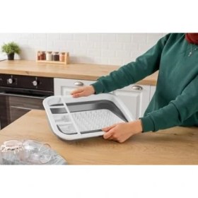 Resim Storemax Katlanabilir Bulaşık Kurutmalık ve Tabaklık, Akordiyon Tasarım 