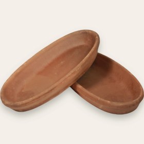 Resim AdenArt 2'li Toprak Sırsız Oval Balık Güveci Pişirme Tavası 27X13X4 cm 
