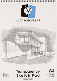 Resim Alex Schoeller Schoeller Eskiz Blok Transparan Spiralli A3 50-55G 