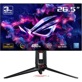 Resim ASUS ASUS ROG Swift PG27AQDP 26.5'' 480Hz 0.03ms GTG OLED Monitör Gaming (Oyuncu) Monitör 