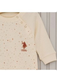 Resim U.S. Polo Assn. U.s.polo Kız Bebek Uzun Kol Patiksiz Tulum Usb2111 Krem Krem 