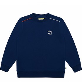 Resim Erkek Çocuk Lacivert Bisiklet Yaka Sweatshirt - Lacivert / 2-3 yaş 