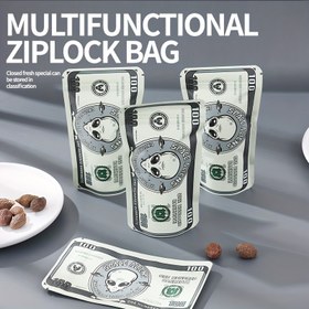 Resim 10/20/30/50 Paket Yeniden Kullanılabilir Plastik Vakum Mühürleme Çantaları - Gıda Güvenli Koku Geçirmez Kendinden Yapışkanlı Klipsler, 13.97x7.87 cm Çok Amaçlı Depolama Çantaları Mutfak, Atıştırmalıklar, Seyahat ve Ev Düzeni için, Vakumlu Saklama Çantaları 