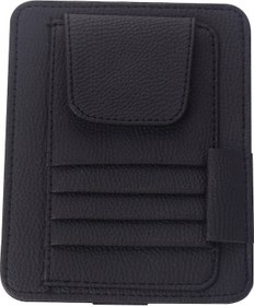 Resim Güneşlik Cüzdanı: Gözlük Ve Kartlar İçin Pu Deri Saklama Çantası, Sürüş Kolaylığı Ve Düzen Sağlar. 