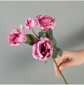 Resim Pembe 1 Adet Güller Eustoma Yapay İpek Çiçek Avrupa Sahte Flore Ev Bahçe Düğün Dekorasyon İçin 
