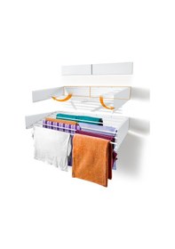 Resim Kurutmalık Çamaşır Askısı - Duvara Monte Çamaşırlık - Patentli Tasarım Beyaz-120cm Beyaz 