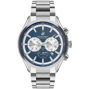 Resim Beverly Hills Polo Club BP3113X.390 Erkek Kol Saati | 46 mm Paslanmaz Çelik Kasa & Kordon, Mavi Kad 
