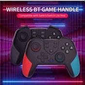 Resim Flybuy Kablosuz Bluetooth Oyun Kumandası - Switch Uyumlu, Titreşimli, Jiroskoplu, Siyah-gri/kırmızı-mavi 