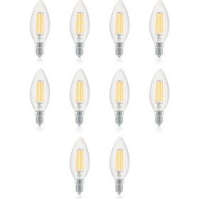 Resim Orbus Bc3 4W Şeffaf Rusti̇k Avi̇ze LED Ampul 10LU Paket 