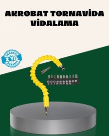 Resim 12 Parça Akrobat Bits Seti Çok Amaçlı Vidalama Dayanıklı Çelik 