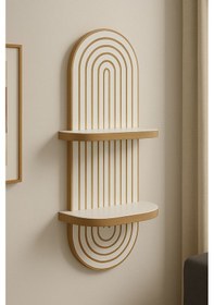 Resim Arya Dekoratif Duvar Rafı Balkon Dekor Rafı Mdf Beyaz 70 20 Cm 