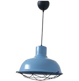 Resim Rys Retro Metal Mavi Dekoratif Tekli Kafesli Kafe Mutfak Sarkıt A (536632951) 