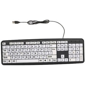 Resim Carrier Az Gören Kullanıcılar İçin Usb Kablolu Klavye Büyük 