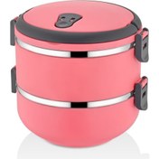 Resim Mobgift Freshbox 2 Katlı Sefer Tası Yemek Termosu Pembe N1125146 Çok Renkli 
