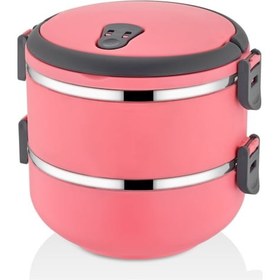 Resim Mobgift Freshbox 2 Katlı Sefer Tası Yemek Termosu Pembe N1125146 Çok Renkli 