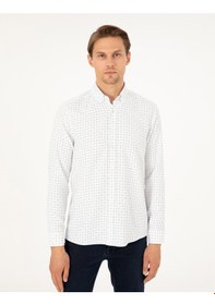 Resim Pierre Cardin Erkek Yeşil Gömlek Desenli 50292262-vr054 Yeşil 