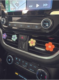 Resim Flowers Antalya 4 Adet Pastel Renkli Çiçekler Papatya Çiçeği Araba Klima Süsü Torpido Araç Aksesuar Iç Süsler 
