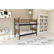Resim Metalia Gm 128 Star Ahşap Metal Ranza Siyah-Ceviz 