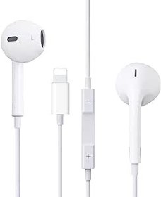 Resim iPhone için Kulaklıklar, Kablolu Stereo Ses Kulaklıkları Dahili Mikrofon ve Ses Kontrolü, 14/13/12/11 Pro Max Xs/XR/X/7/8 Plus ile Uyumlu Kulaklıklar, Tüm iOS Sistemlerini Destekler - Tak ve Çalıştır! 