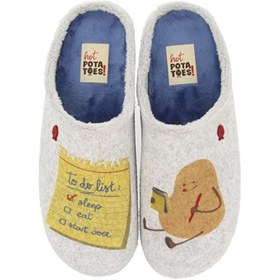 Resim Erkek Ev Terlik 67592-P FINGLAS HOT POTATOES Home Slipper Grey 
