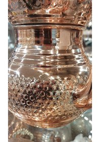 Resim Bakır Çaydanlık & Bakır Demlik Zımba Desenli Bakır Çaydanlık Büyü 