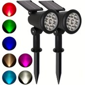Resim Enerji Tasarruflu Güneş Enerjili 9LED Peyzaj Spot Işıkları Seti - Ayarlanabilir Kazık ile Çok Fonksiyonlu Bahçe Atmosfer Işığı, Kristal Süsleme, Dış Mekan Dekorasyonları için Uygun, Avlular, Balkonlar, Çimler, Yürüyüş Yolları, Villalar, Oyun Alanları ve Cadılar Bayramı için Mükemmel, Güneşli Bahçe Dekoru 