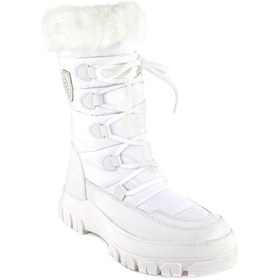 Resim Muya Gravity Anatomik Peluş Kürklü Fermuarlı Kadın Kar Botu Beyaz 