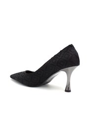 Resim Beyaz London Topuklu Kadın Ayakkabı Siyah Siyah 