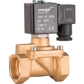 Resim Unox 220 V Ac Genel Maksat Yüksek Basınç 0,5-40 Bar Solenoid Valf Normalde Kapalı 1" 