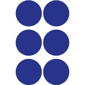 Resim Mavi Reflective Reflektif 6'lı Yuvarlak Sticker Paketi Otomobil Motosiklet Reflektif Parlayan Sticker Etiket Modeli 