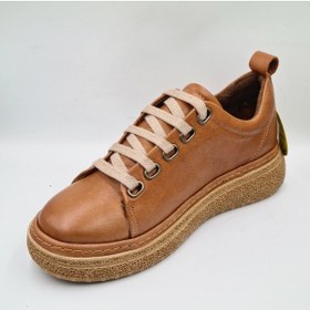 Resim Mammamia D25ka-120 Taba Renk Hakiki Deri Kadın Günlük Casual Sneaker Ayakkabı Taba 