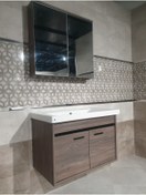 Resim Maria 80 Cm Ceviz Banyo Dolabı Takımı 