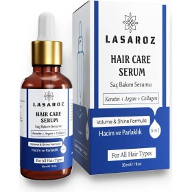 Resim Mena Rise Saç Bakım Serumu Yıpranmış Saçlar Için Keratin Kolajen Argan Yağlı Saç Serumu 30 ml 