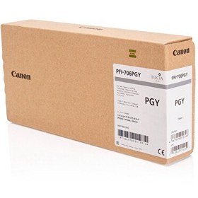 Resim Canon PFI-706 PGY (Photo Gray) Fotoğraf Gri Plotter Orijinal Mürekkep Kartuş 700 ml. (6691B001) 