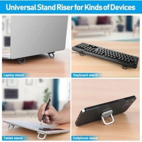 Resim Mini Dizüstü Bilgisayar Standı, Taşınabilir Dizüstü Bilgisayar Standı, Havalandırmalı Soğutmalı Katlanabilir ve Hafif Ergonomik Yükseltici, Şık Bilgisayar Dizüstü Bilgisayar Tutucu Klavyelere 