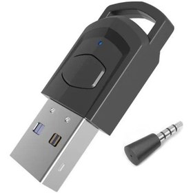Resim Samdoo Ps5/ps4/pc İçin Bluetooth 5.0 Kablosuz Ses Verici - Düşük Gecikmeli, Taşınabilir Siyah 