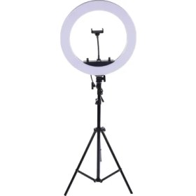 Resim Coverzone Selfie LED Işıklı Hq-18 Halka 18 Inch Selfie/yayıncı/makyaj Işığı 210 cm Tripod 