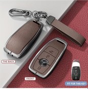Resim Meridiangoods Mercedes Benz A C E S Cls Serisi Anahtar Kılıfı Koyu Kahve Kayış Aksesuarı 