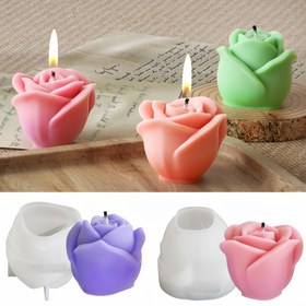 Resim 2 adet Gül Çiçeği Mum Silikon Kalıpları, 3D Gül Çiçeği Kalıpları, Alçı Kalıpları, Mum Yapmak İçin Gül Çiçeği Süsleri Kalıpları, Reçine, Mum, El Yapımı Balmumu Sabun, Ev Dekorasyonu, El Sanatları 