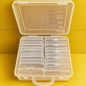 Resim 12/30 adet 7.5cm * 5cm * 2cm plastik küçük kutular, takılar, elmas resimler, DIY el işleri ve diğer küçük eşyalar için lüks bir depolama seti oluşturur. Takıları, elmas resimleri, DIY el işlerini ve diğer küçük eşyaları saklamak için çok uygundur, taşımayı kolaylaştırır 
