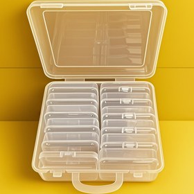 Resim 12/30 adet 7.5cm * 5cm * 2cm plastik küçük kutular, takılar, elmas resimler, DIY el işleri ve diğer küçük eşyalar için lüks bir depolama seti oluşturur. Takıları, elmas resimleri, DIY el işlerini ve diğer küçük eşyaları saklamak için çok uygundur, taşımayı kolaylaştırır 
