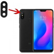 Resim Xiaomi Uyumlu Redmi 6 Pro A2 Lite Arka Kamera Lens (298382486)-Siyah 