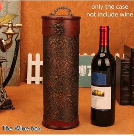Resim Yeni Retro Şarap Hediye Ahşap Kasa Tutucu Taşıyıcı Tek Şişe Depolama Şarap Kutusu Şarap Dahil Değil 