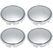 Resim Novahub 4 Adet 56mm Araba Tekerlek Merkezi Kapaklar Göbek Lastik Jant Poyra Kapağı Kapak Evrensel Abs Krom 