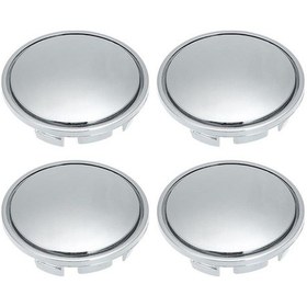 Resim Novahub 4 Adet 56mm Araba Tekerlek Merkezi Kapaklar Göbek Lastik Jant Poyra Kapağı Kapak Evrensel Abs Krom 