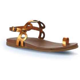 Resim Bueno Shoes Turuncu Parlak Deri Kadın Parmak Arası Sandalet 01wu4227 