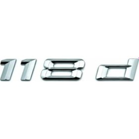 Resim Bmw E81 118d Arka Bagaj Yazısı Krom 